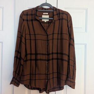 Thread & Supply Chocolate Plaid Shirt